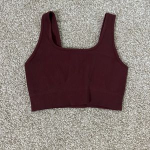 OQQ workout sports bra - maroon